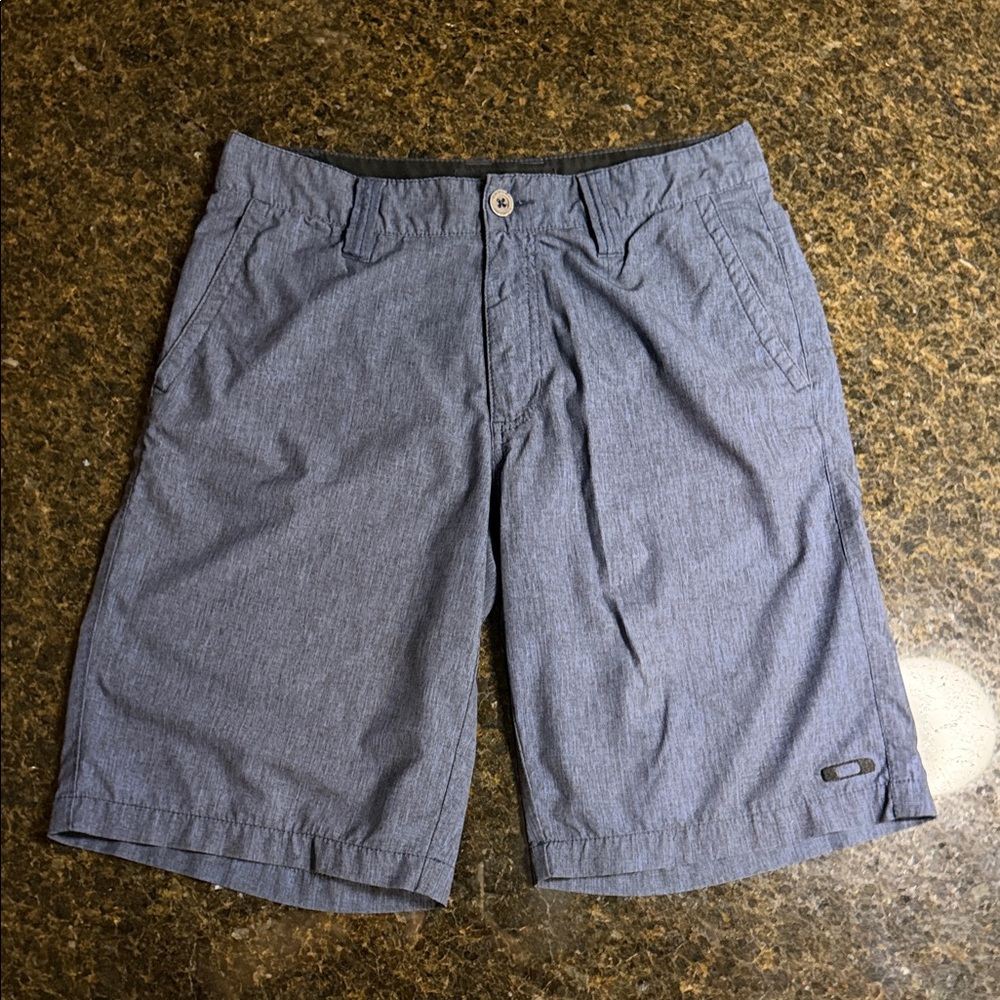 Oakley Heathered Blue Flat Front Shorts